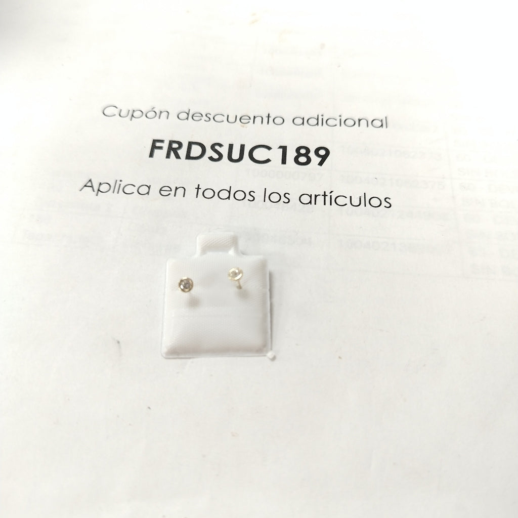 BROQUELES BROQUEL C CIRCONIA 14K 0.1501 GR (NUEVO)