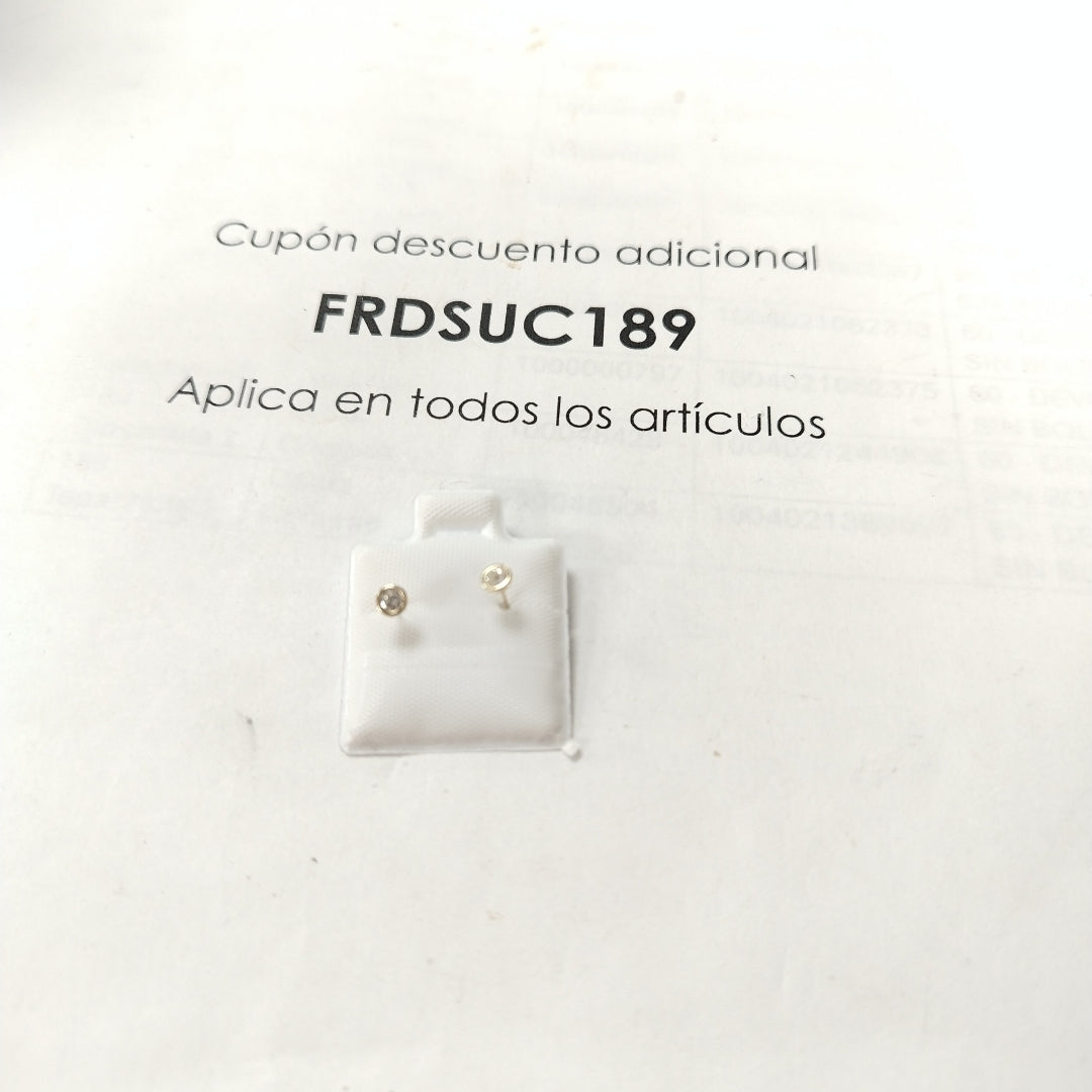 BROQUELES BROQUEL C CIRCONIA 14K 0.1501 GR (NUEVO)