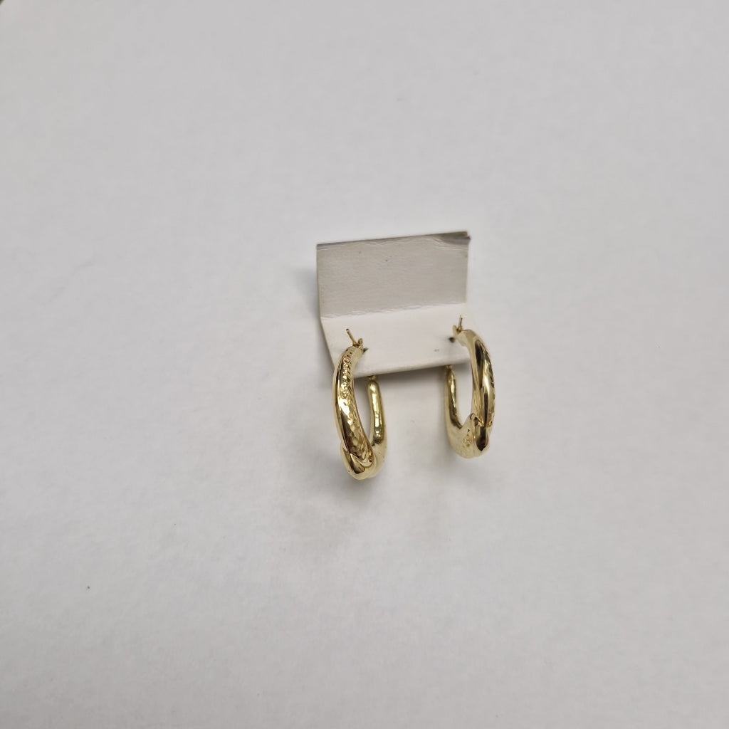 ARETES ARRACADAS ENTRELAZADAS 14K 2.5 GR (NUEVO)