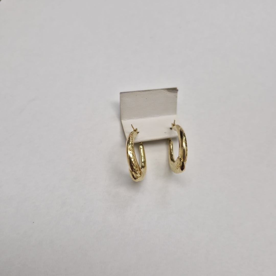 ARETES ARRACADAS ENTRELAZADAS 14K 2.5 GR (NUEVO)