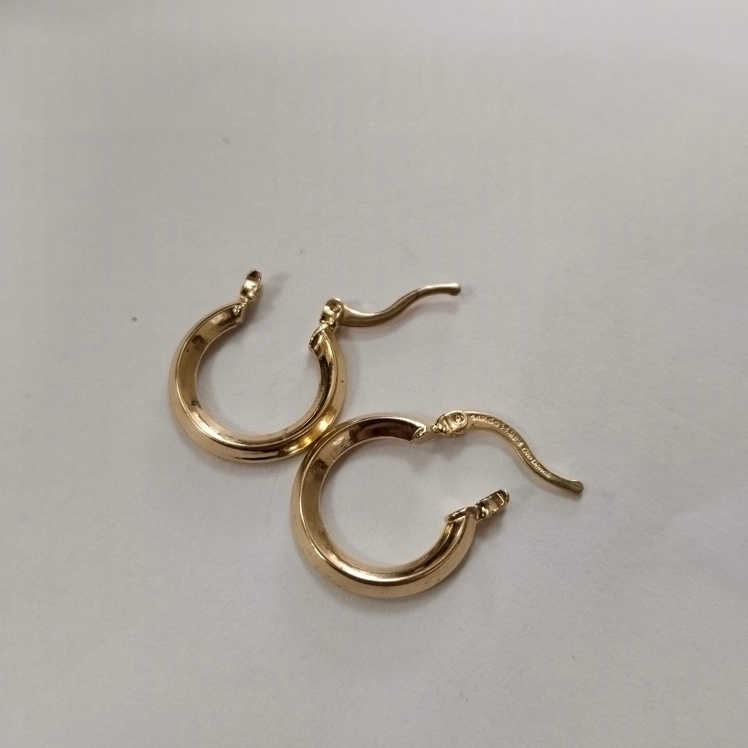 ARETES ARRACADAS CON CIRCONIAS 14K 2.4 GR (NUEVO)