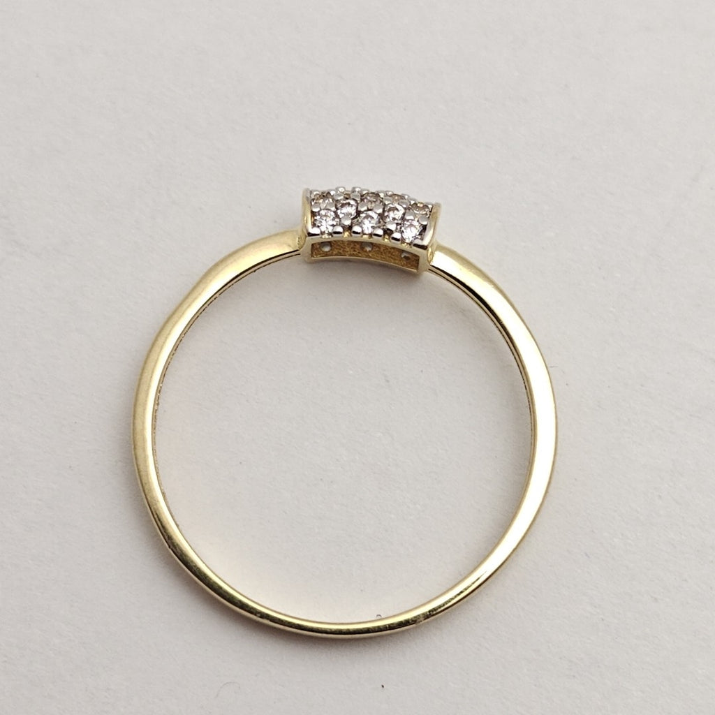 ANILLO ANILLITO C CIRCONIAS 14K 7 TALLA 1.4 GR (NUEVO)