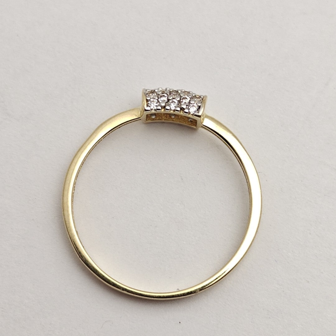 ANILLO ANILLITO C CIRCONIAS 14K 7 TALLA 1.4 GR (NUEVO)