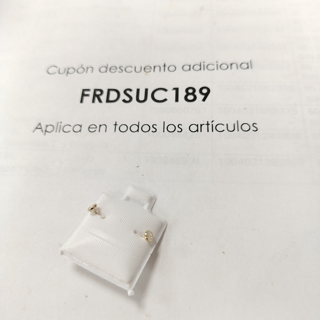 BROQUELES BROQUEL C CIRCONIA 14K 0.1501 GR (NUEVO)
