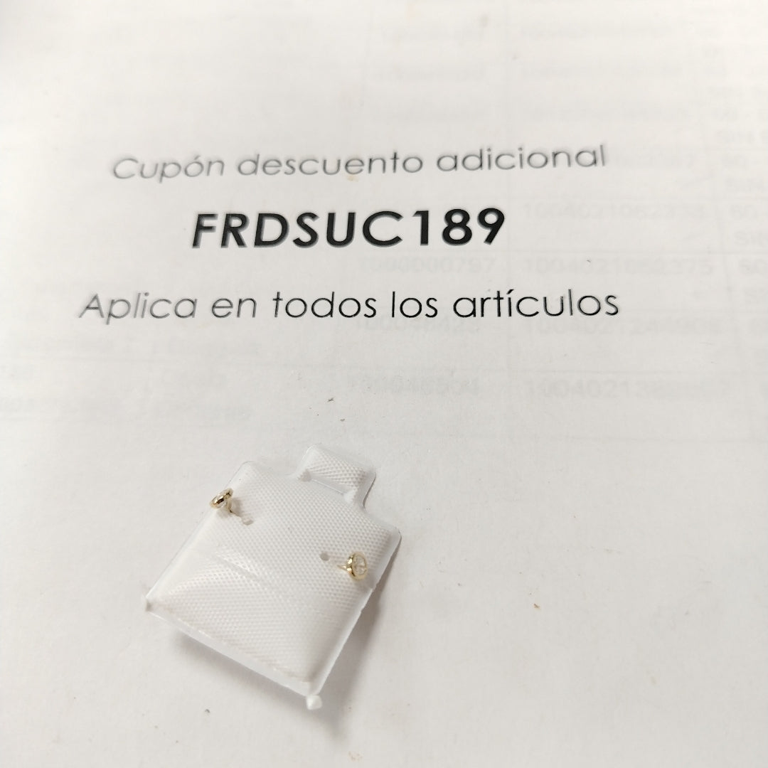 BROQUELES BROQUEL C CIRCONIA 14K 0.1501 GR (NUEVO)