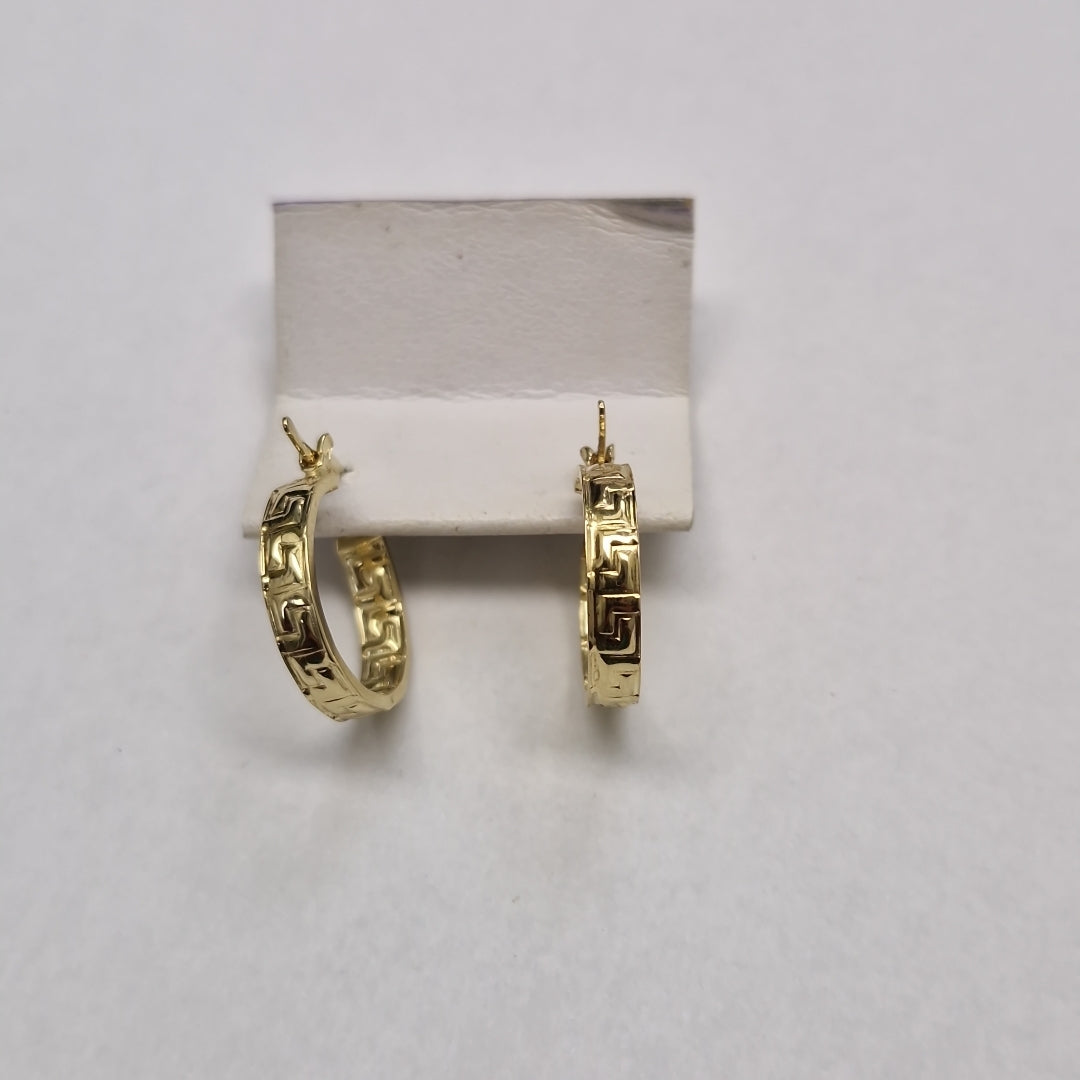 ARETES ARRACADAS FIG GRECAS 14K 1.8 GR (NUEVO)