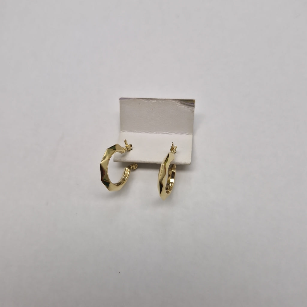 ARETES TEJIDO ARRACADAS FACETADAS 14K 1.7 GR (NUEVO)