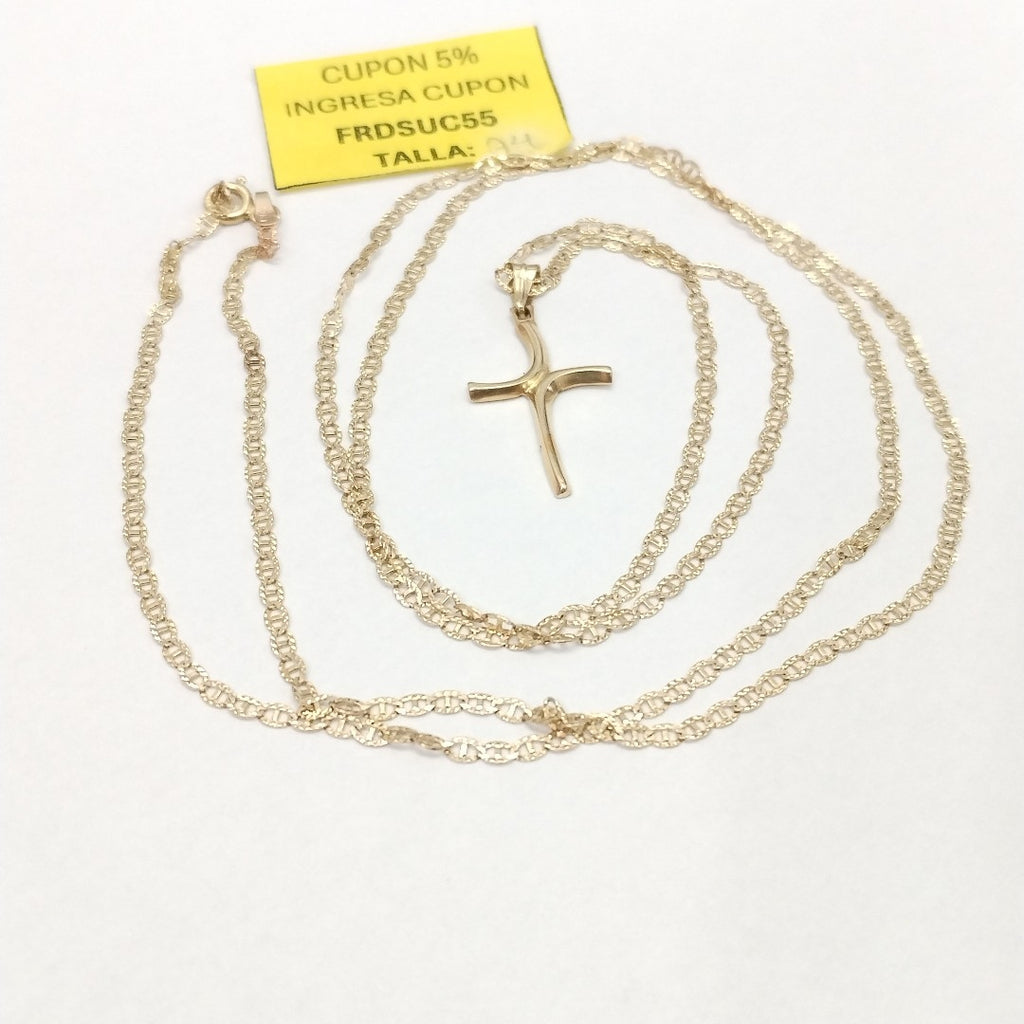 CADENA, CRUZ ORO 10 K 3.5 GRMS (SEMINUEVO)