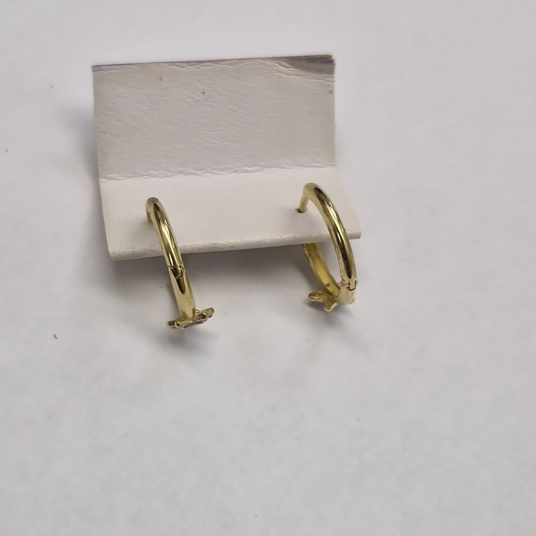 ARETES ARRACADAS FIG ESTRELLA CIRCONIAS 10K 1.6 GR (NUEVO)