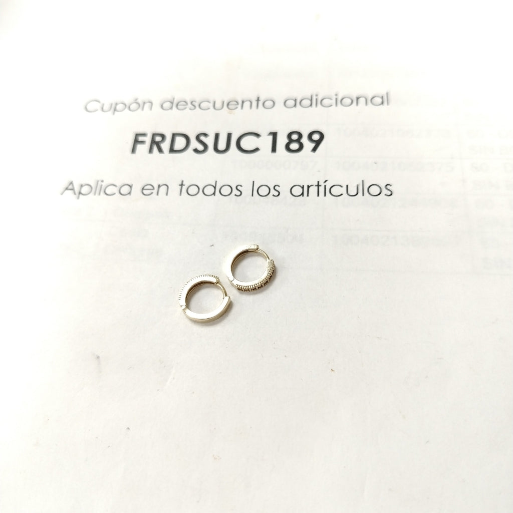 ARETES ARRACADAS CON CIRCONIAS 10K 1.2 GR (NUEVO)