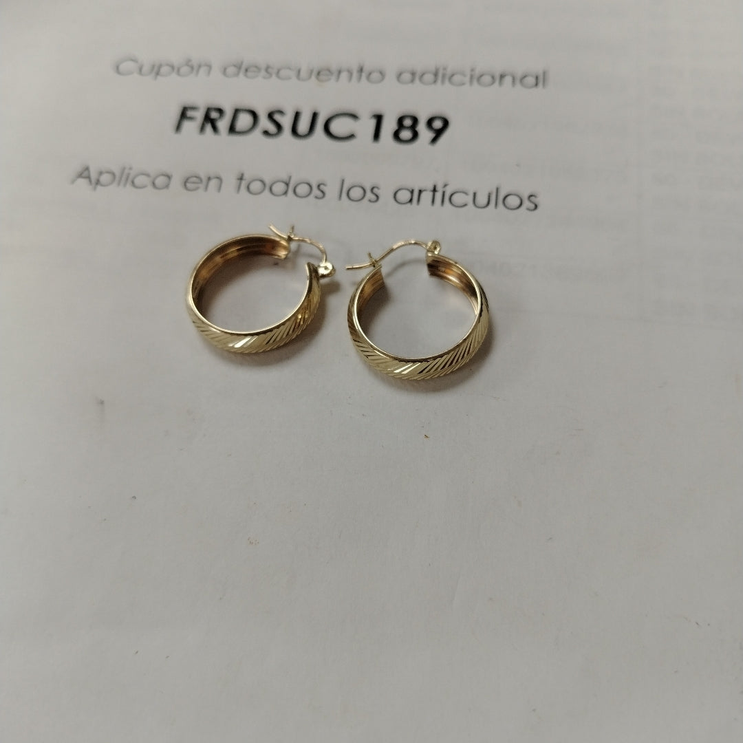 ARETES ARRACADAS LABRADAS 10K 2.8 GR (NUEVO)