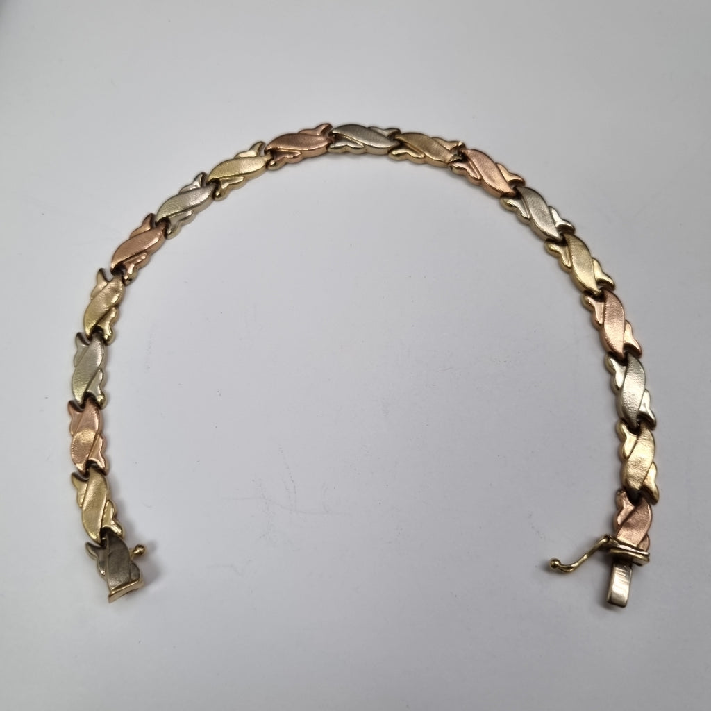 PULSERA ORO, ORO COMBINADO 14 K 8.9 GRMS (SEMINUEVO)