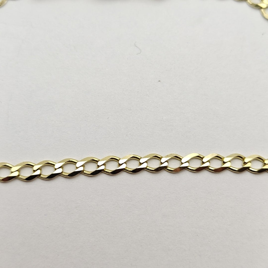 PULSERA TEJIDO BARBADA 14K 18 CM 3.4 GR (NUEVO)