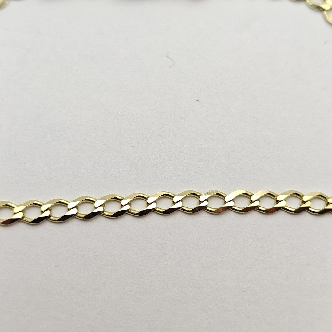 PULSERA TEJIDO BARBADA 14K 18 CM 3.4 GR (NUEVO)
