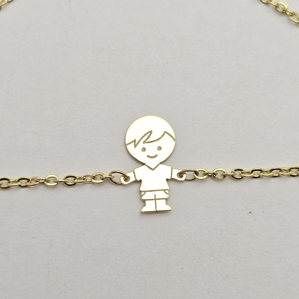 PULSERA TEJIDO ESPECIAL FIG NIÑO 14K 18 CM 1.4 GR (NUEVO)