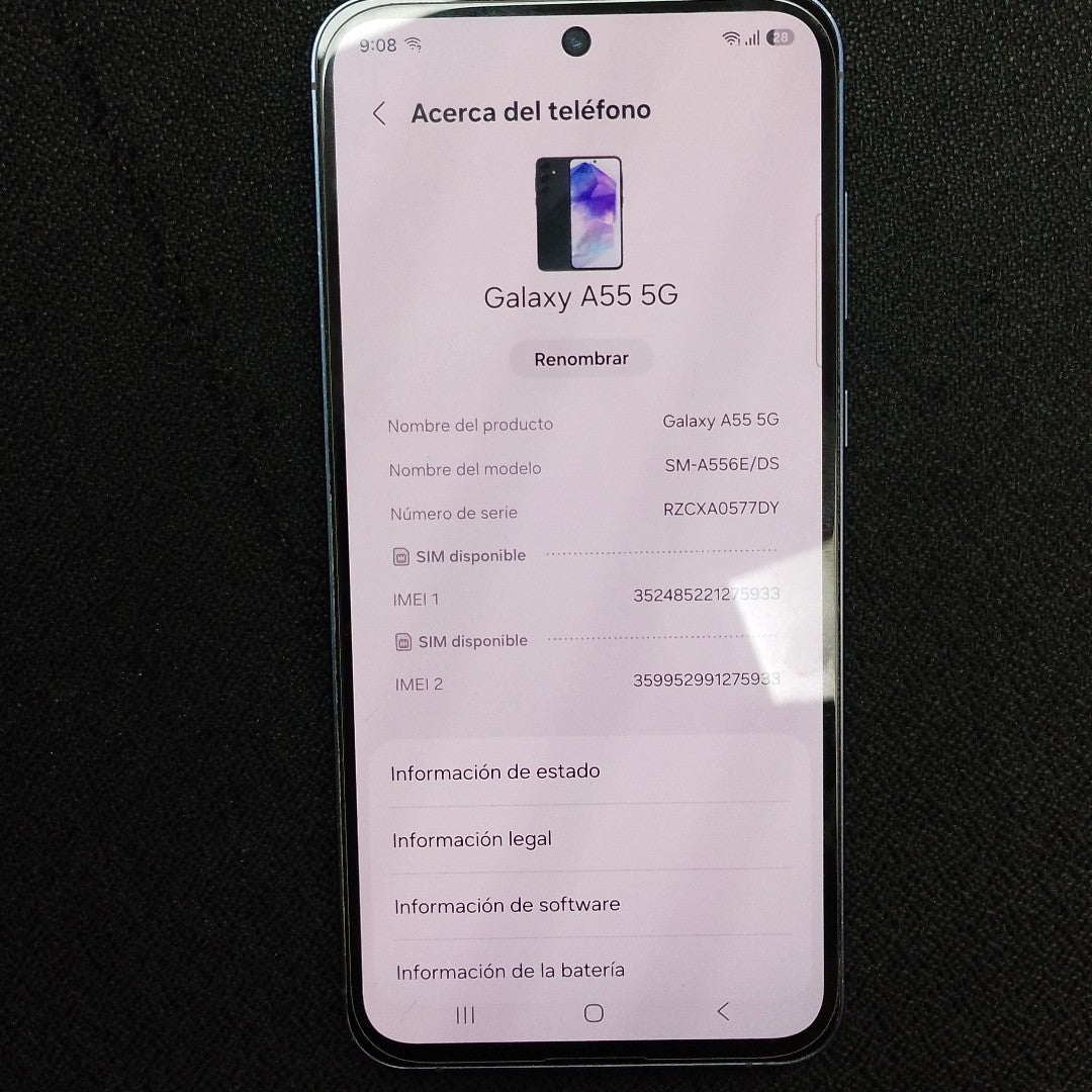 CELULAR SAMSUNG GALAXY A55 5G SM-A556E (2024) 256 GB 8 GB RAM (SEMINUEVO)