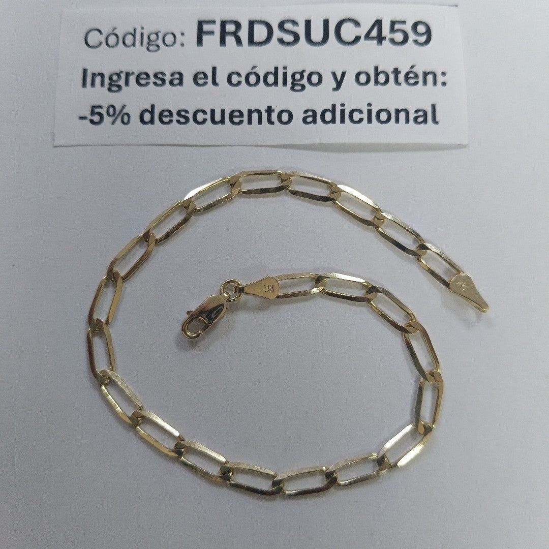 PULSERA ESLABON 14K 21 CM 4.3 GR (NUEVO)