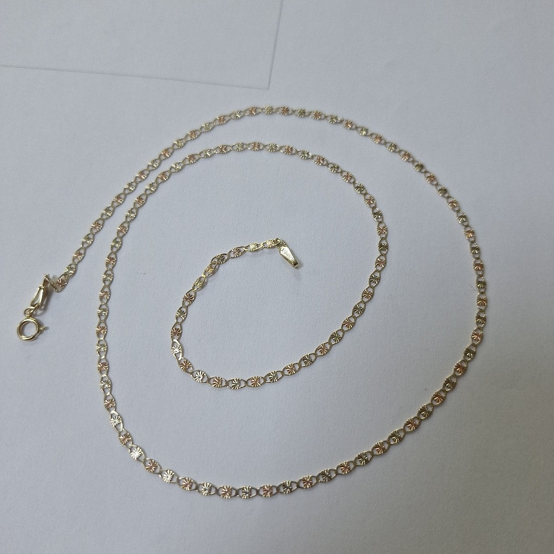 CADENAS TEJIDO GUCHI ORO 10K 55 CM 2.9 GR (NUEVO)
