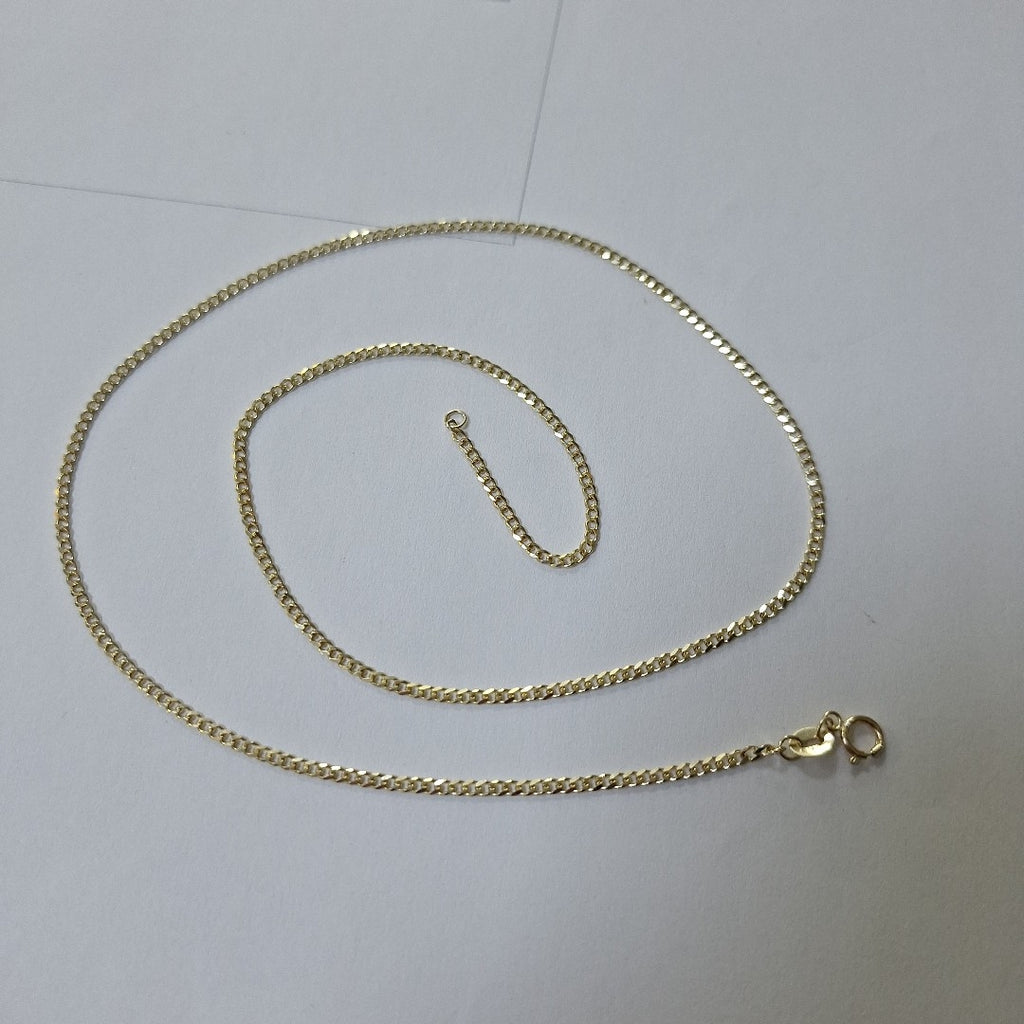 CADENAS TEJIDO BARBADA ORO 10K 50 CM 3.4 GR (NUEVO)