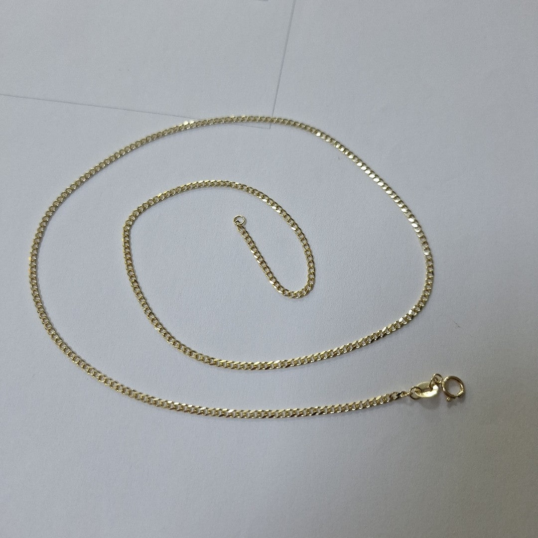 CADENAS TEJIDO BARBADA ORO 10K 50 CM 3.4 GR (NUEVO)