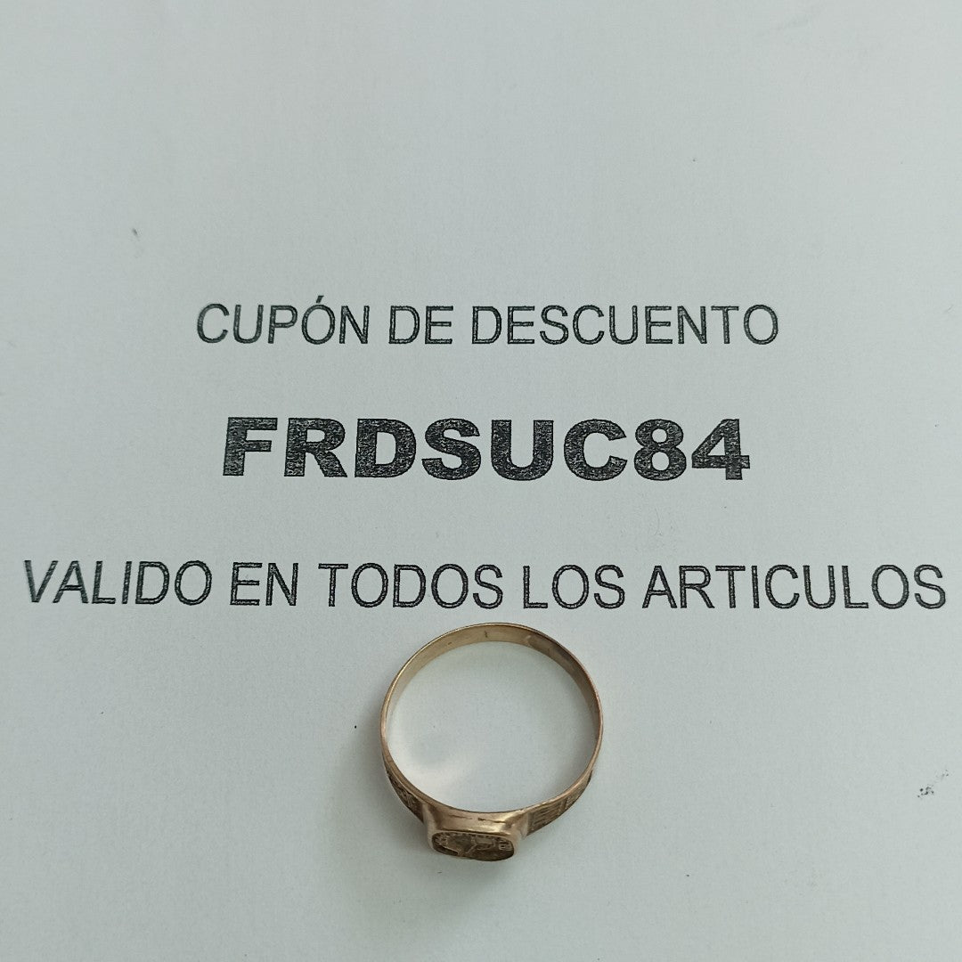 ANILLO DE GRADUACIÓN ORO 8 K 2.4 GRMS (SEMINUEVO)