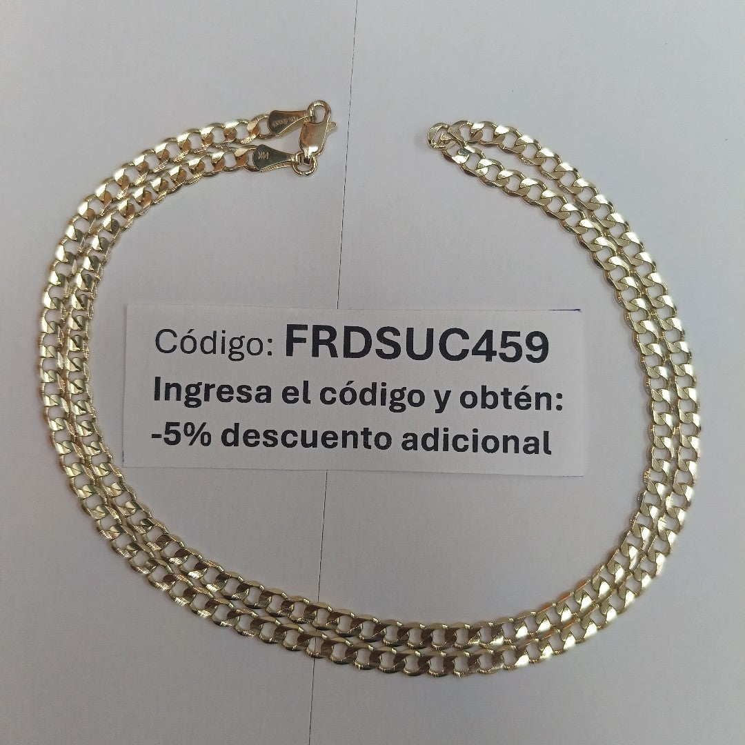 CADENA BARBADA 14K 55 CM 12.5 GR (NUEVO)