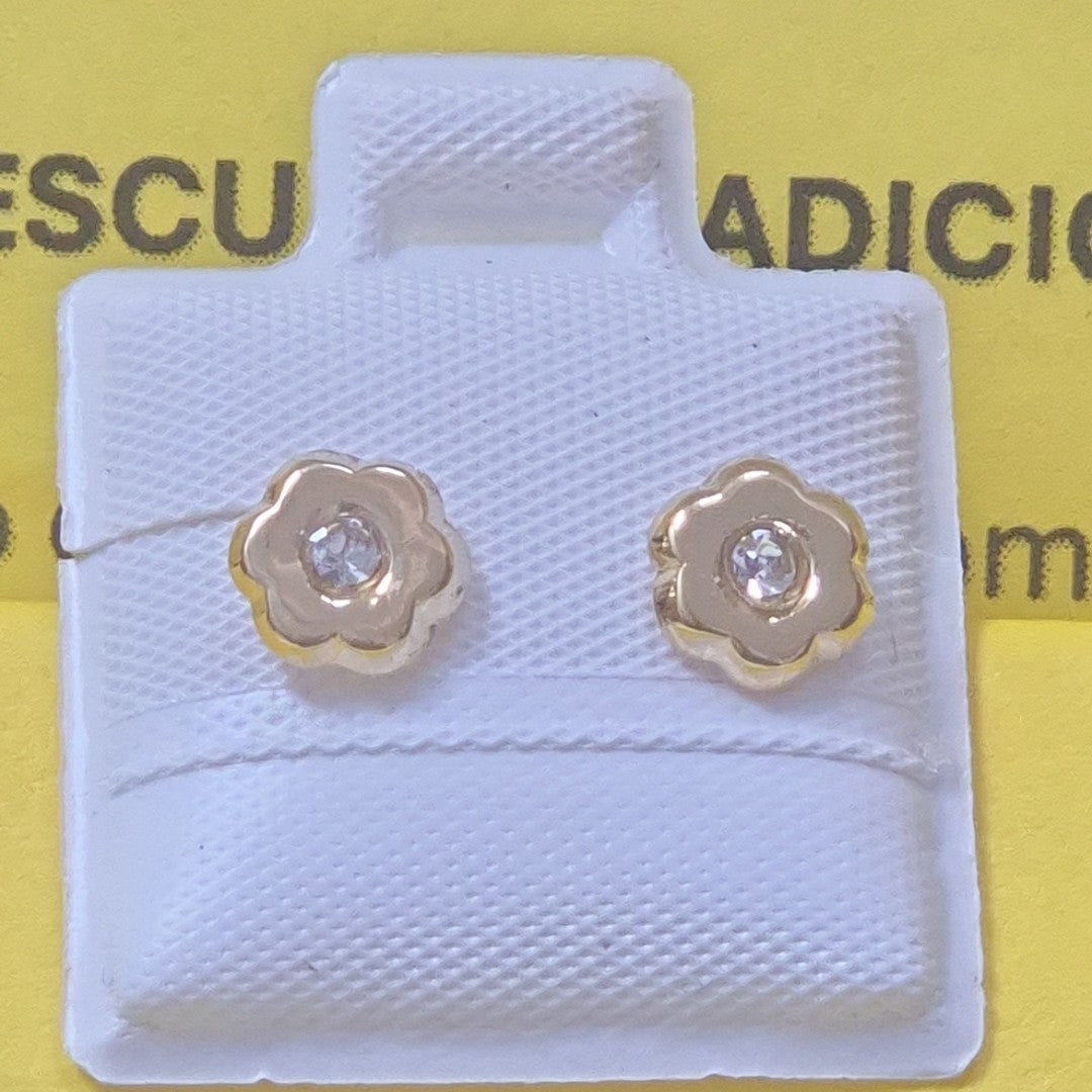 BROQUELES BROQUEL FIG FLOR C CIRCONIA 14K 0.2581 GR (NUEVO)
