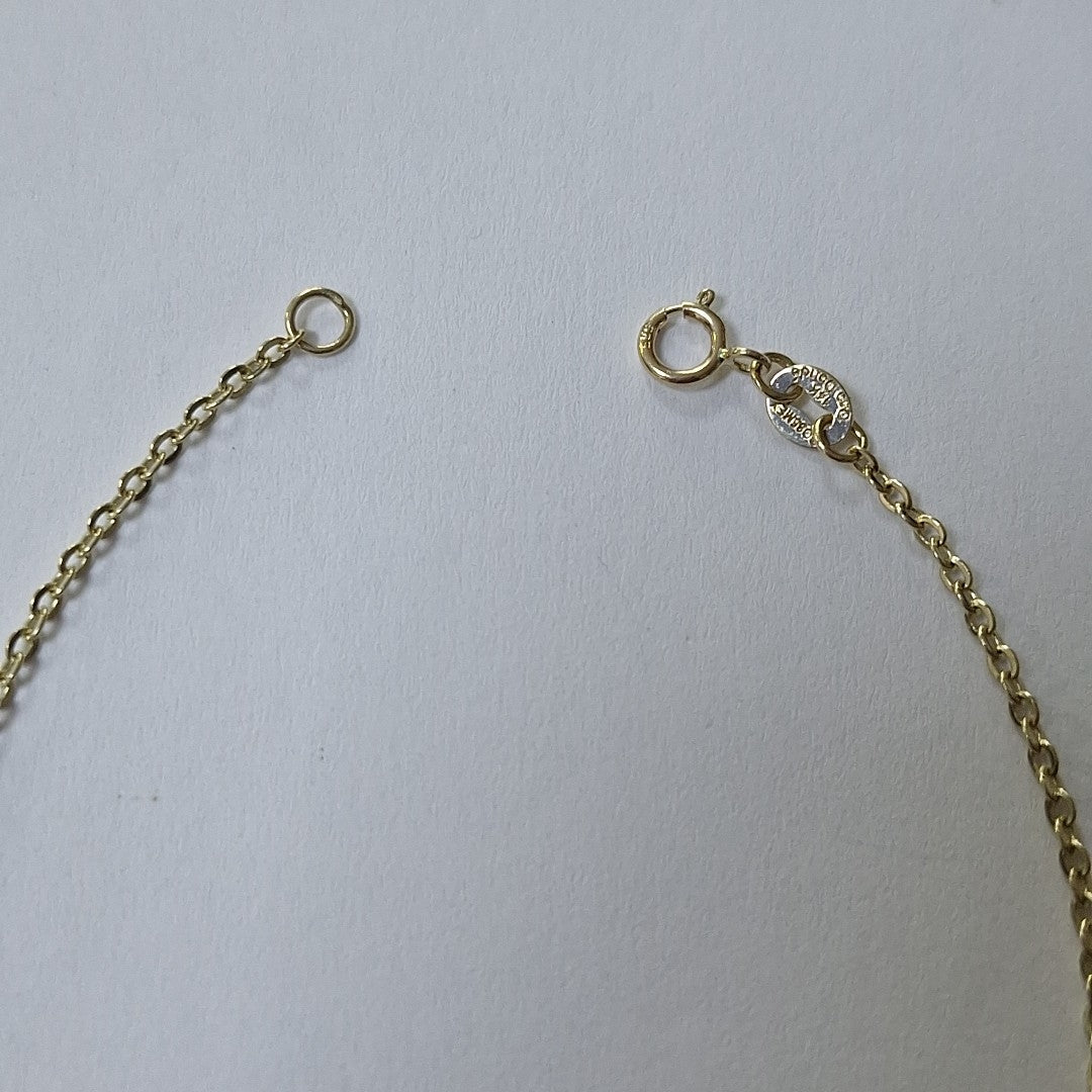 PULSERA TEJIDO ESPECIAL FIG FLORES 14K 18 CM 2 GR (NUEVO)