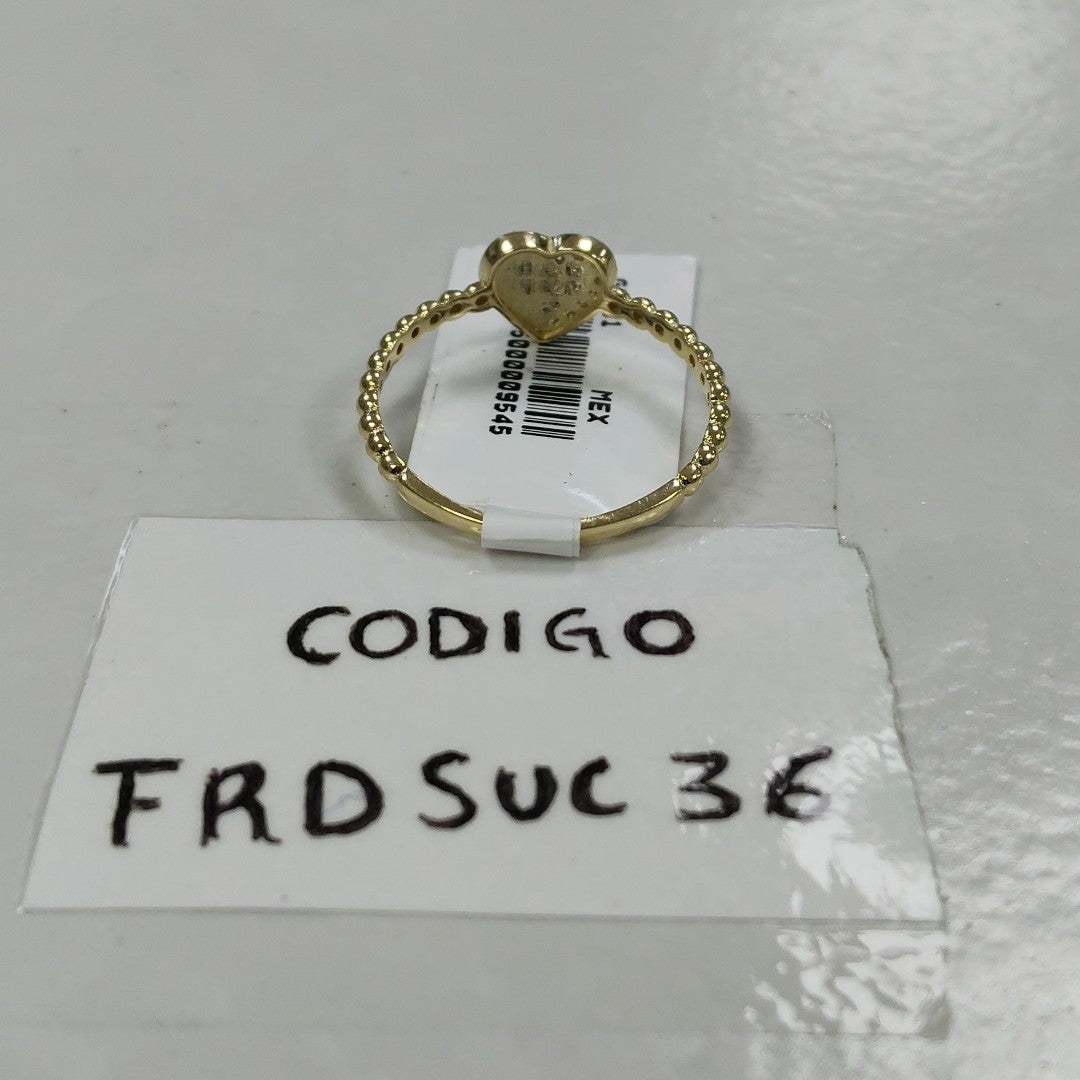 ANILLO ANILLITO FIG CORAZON C CIRCONIAS 14K 9 TALLA 1.6 GR (NUEVO)