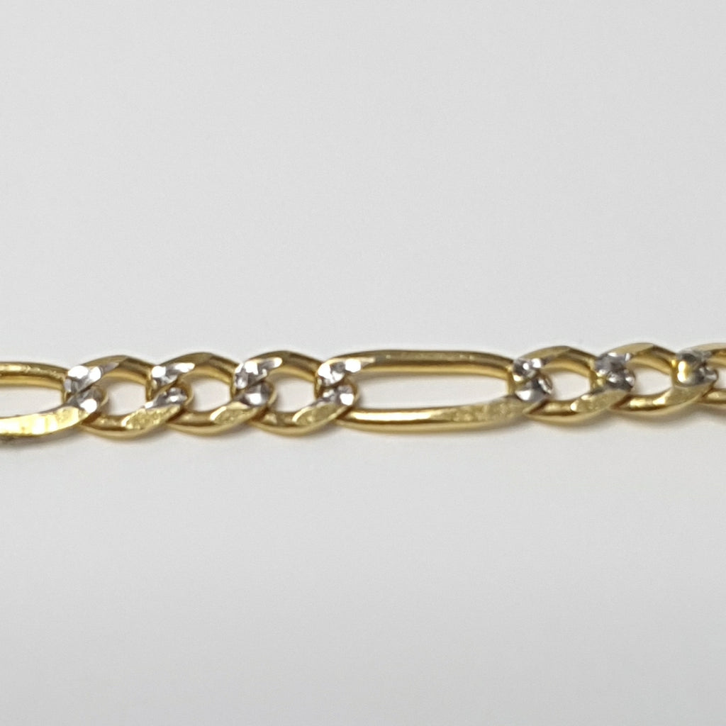 PULSERAS 3X1 DIAMANTADA ORO 14K 18 CM 3 GR (NUEVO)