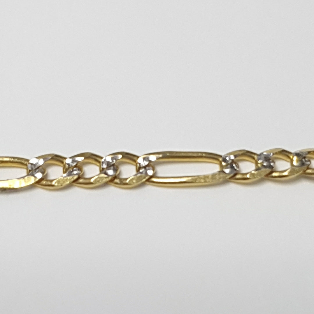 PULSERAS 3X1 DIAMANTADA ORO 14K 18 CM 3 GR (NUEVO)