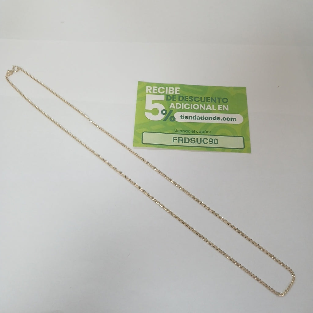 CADENAS TEJIDO BARBADA ORO 10K 55 CM 3.8 GR (NUEVO)