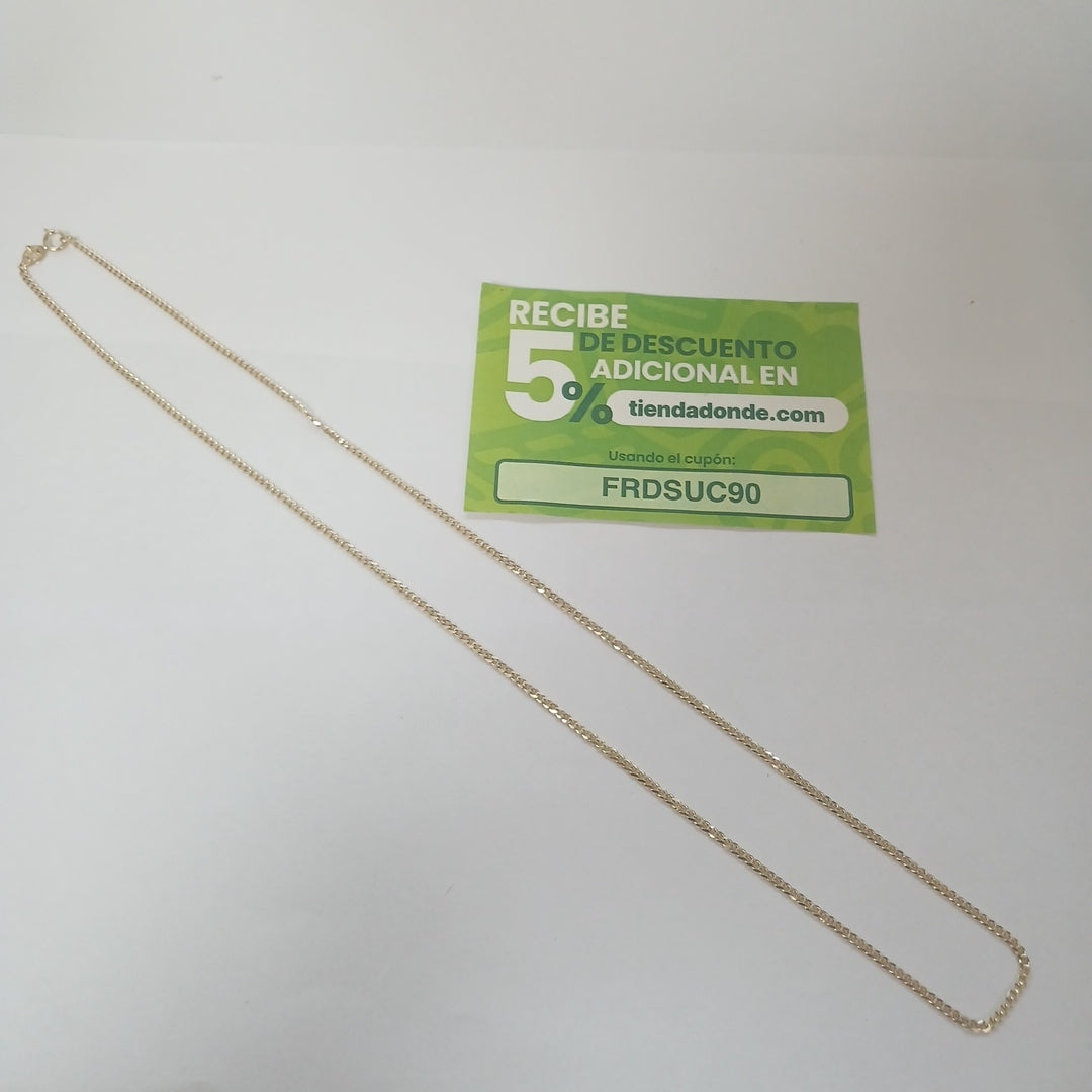 CADENAS TEJIDO BARBADA ORO 10K 55 CM 3.8 GR (NUEVO)