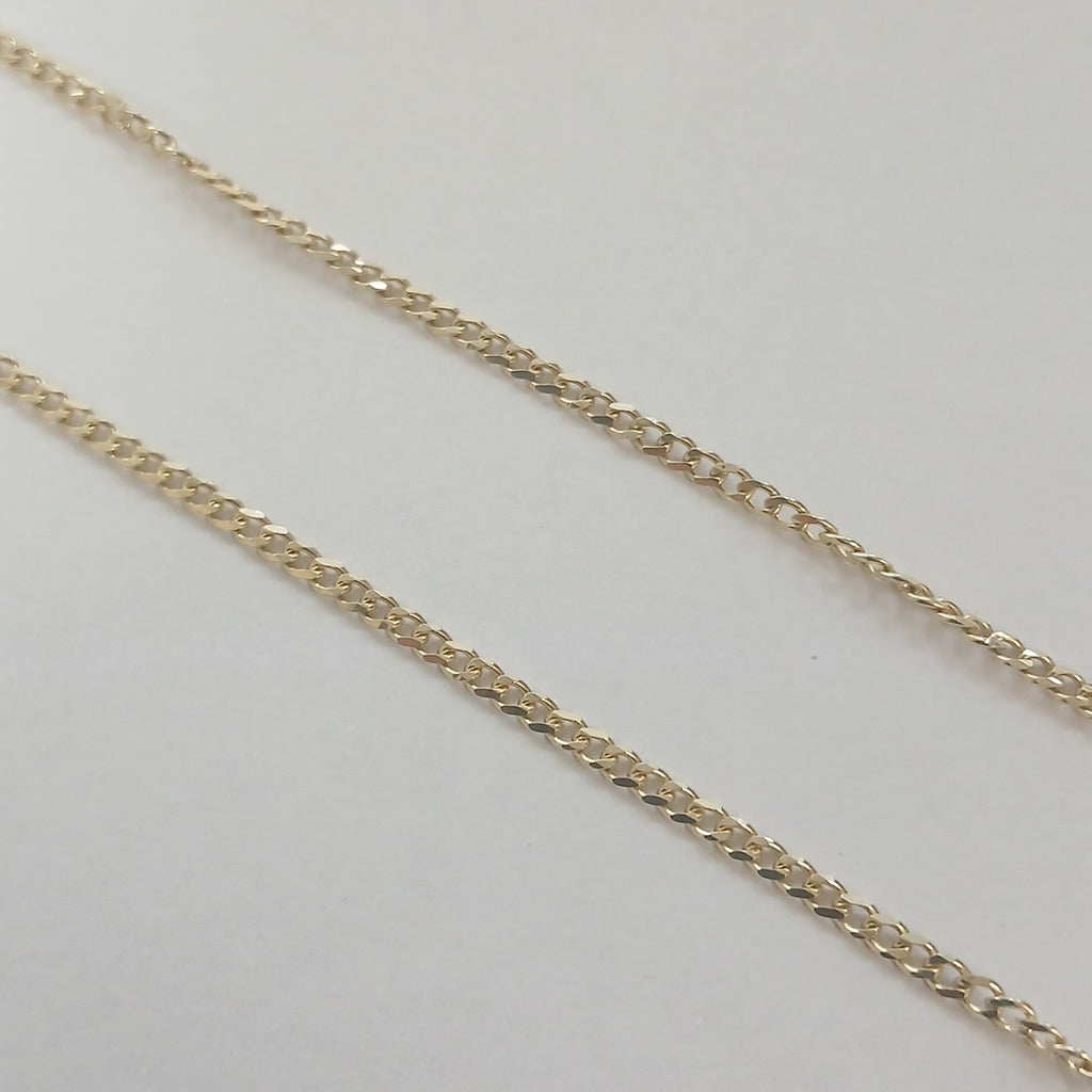CADENAS TEJIDO BARBADA ORO 10K 55 CM 3.8 GR (NUEVO)