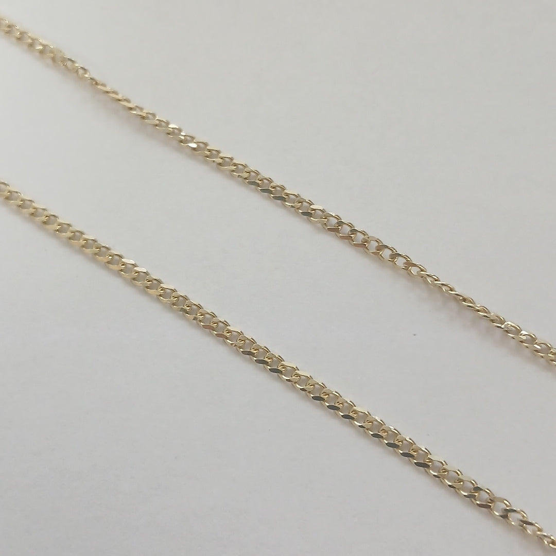 CADENAS TEJIDO BARBADA ORO 10K 55 CM 3.8 GR (NUEVO)