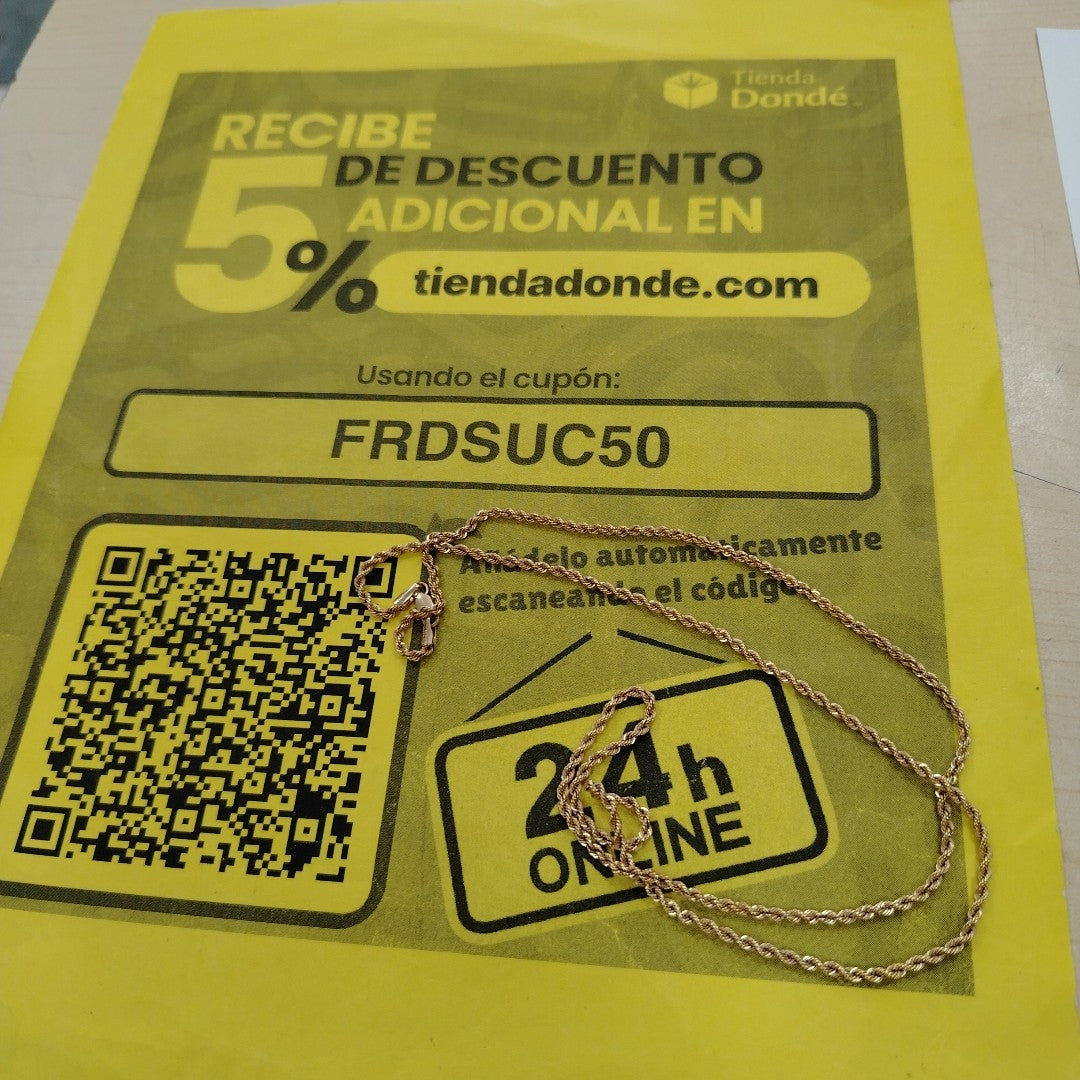 CADENA ORO 10 K 2.9 GRMS (SEMINUEVO)