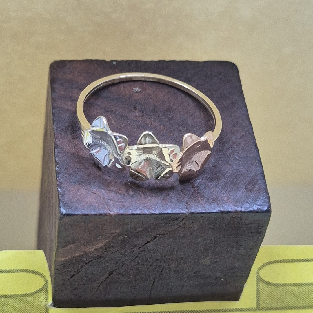 ANILLOS ANILLITO FIG FLORES 10K TALLA 9 1.3 GR (NUEVO)