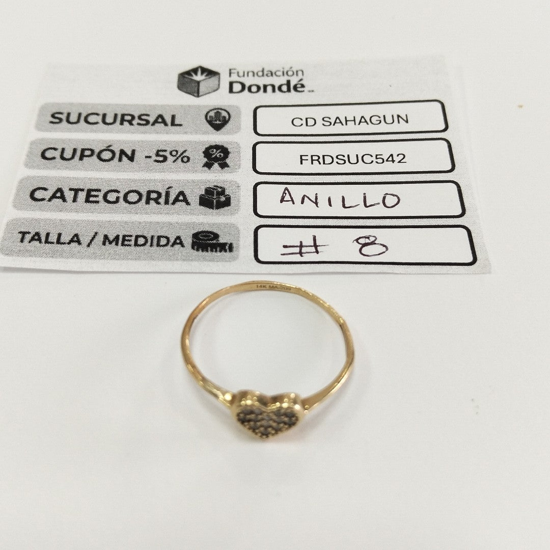 ANILLO ORO 14 K 1,10 GRMS (SEMINUEVO)