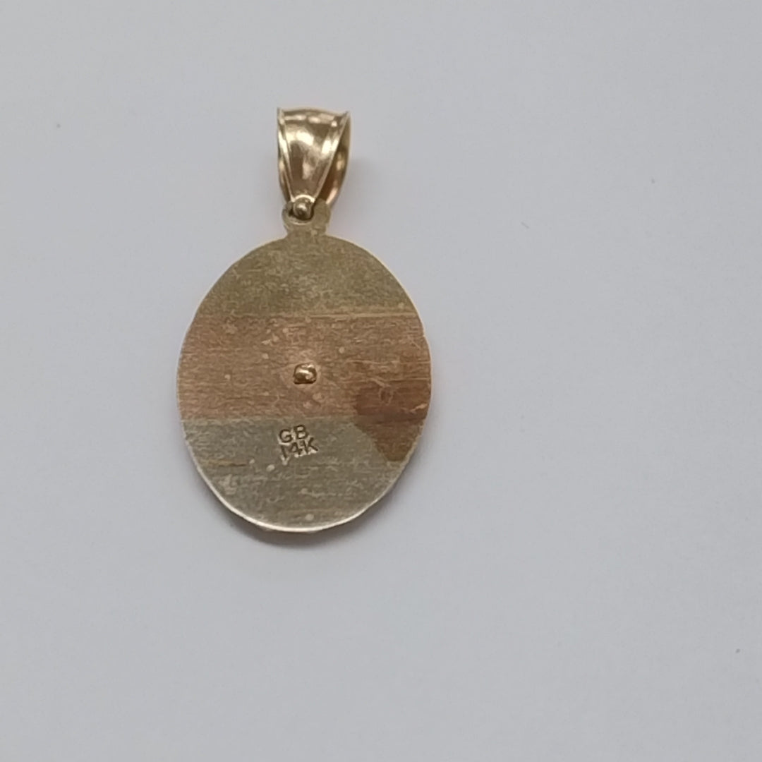 MEDALLA RELIGIOSA ORO COMBINADO 10 K 3.3 GRMS (SEMINUEVO)