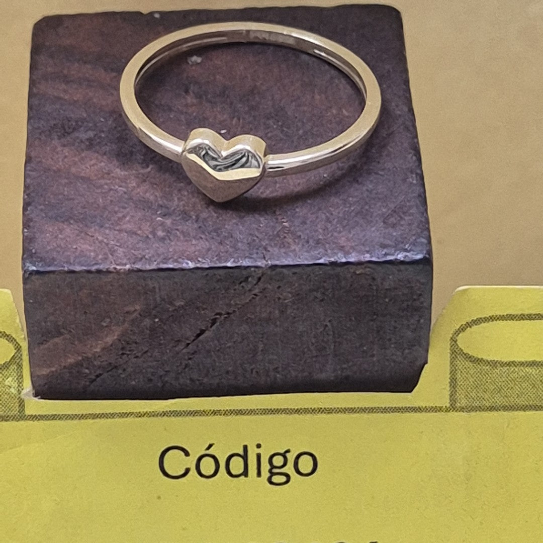 ANILLOS ANILLITO FIG CORAZON 10K TALLA 7 1.1 GR (NUEVO)