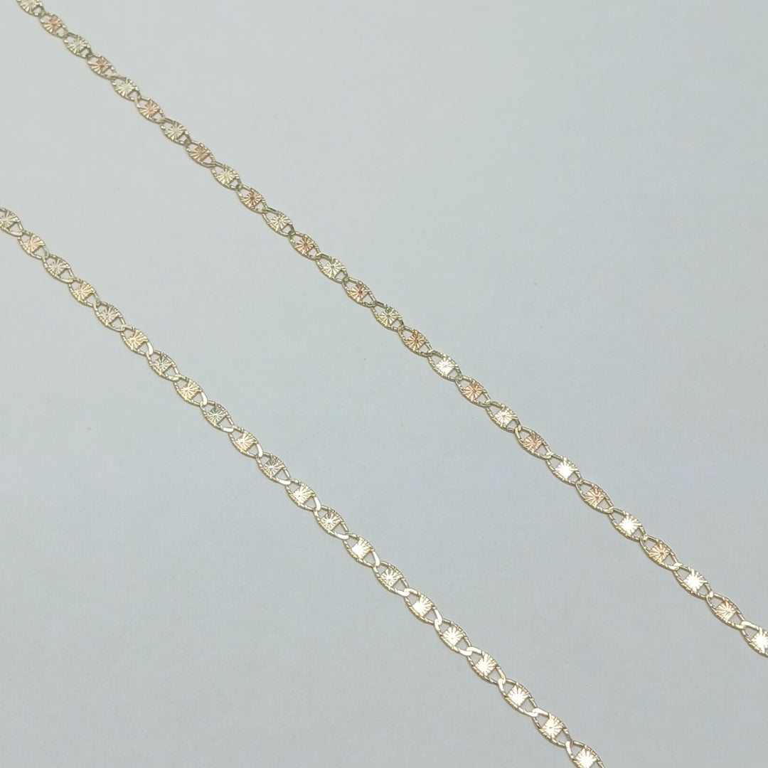 CADENAS TEJIDO GUCHI ORO 10K 55 CM 2.9 GR (NUEVO)