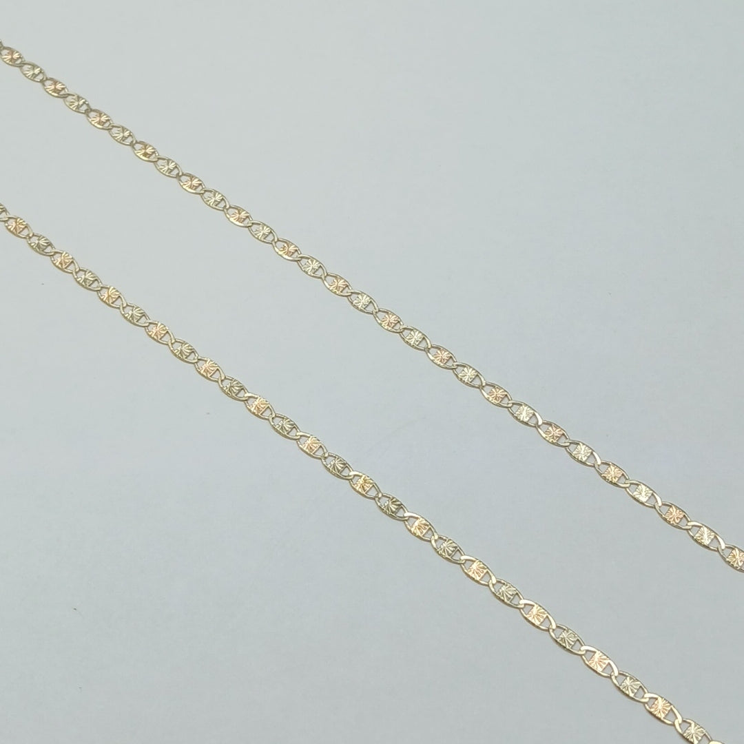CADENAS TEJIDO GUCHI ORO 10K 55 CM 2.9 GR (NUEVO)