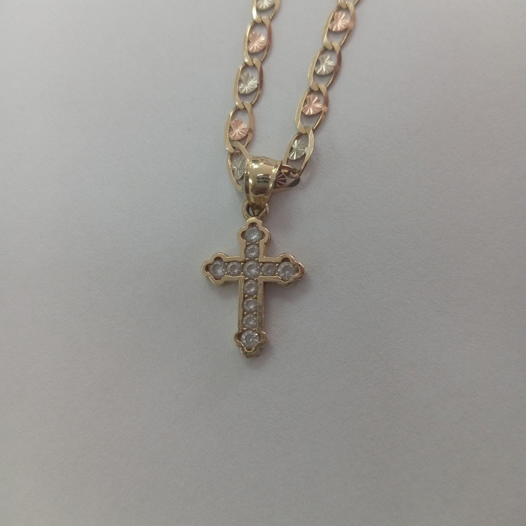 CADENA, CRUZ ORO 14 K 7.1 GRMS (SEMINUEVO)