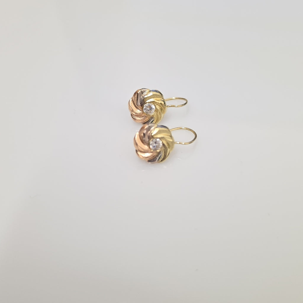 ARRACADAS PAR ORO COMBINADO 10 K 1,40 GRMS (SEMINUEVO)
