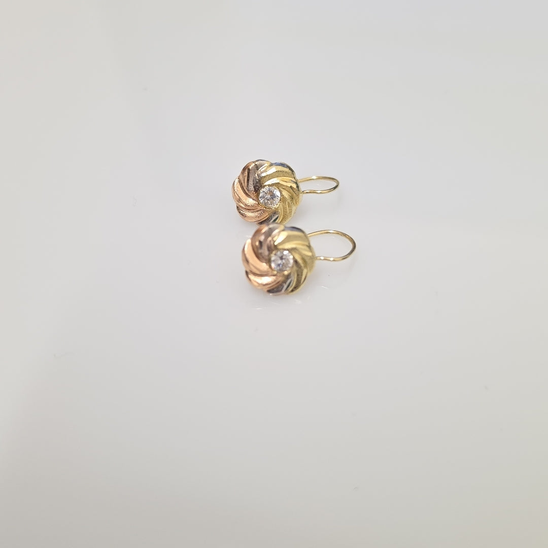 ARRACADAS PAR ORO COMBINADO 10 K 1,40 GRMS (SEMINUEVO)