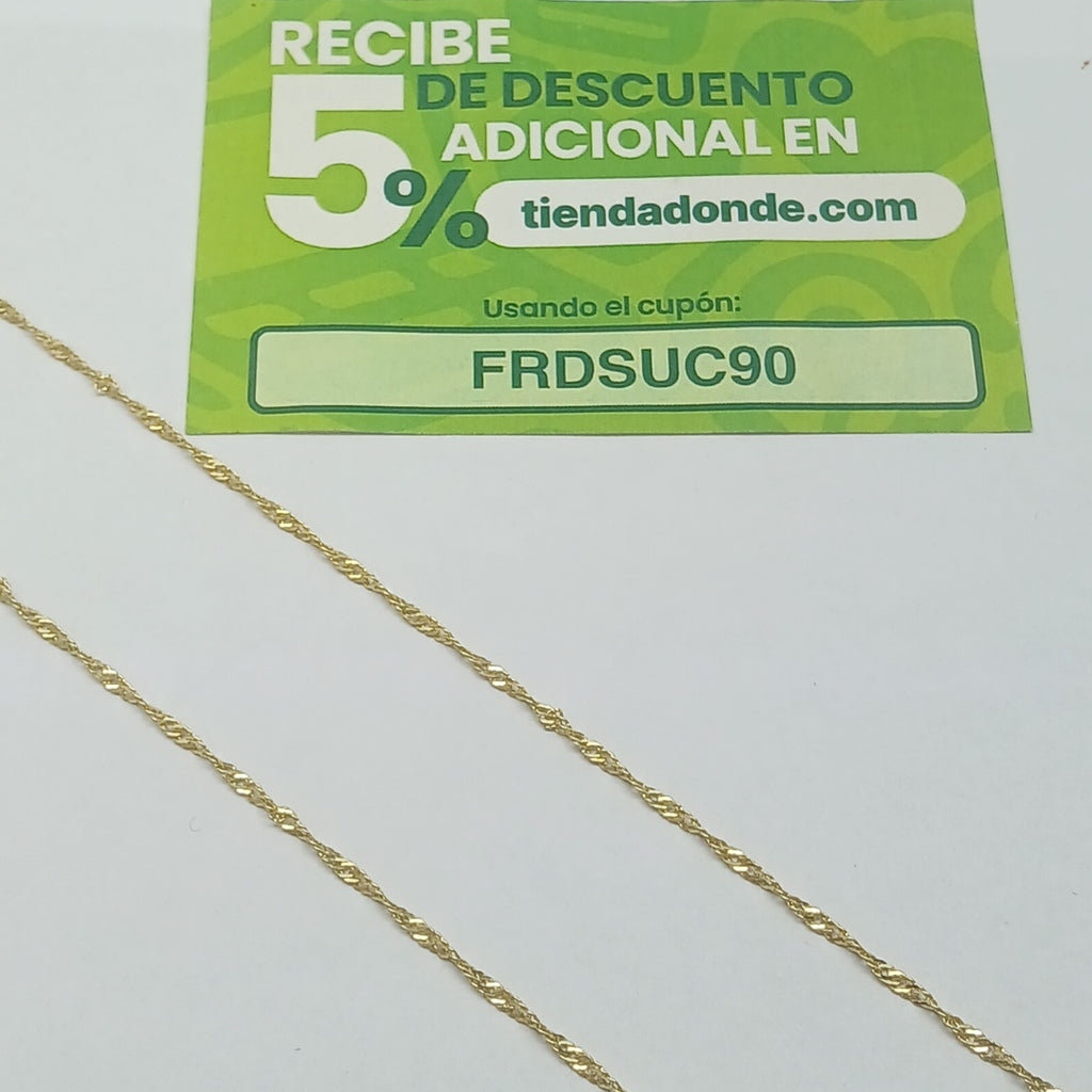 CADENA MEDIO TORZAL 10K 55 CM 2.4 GR (NUEVO)