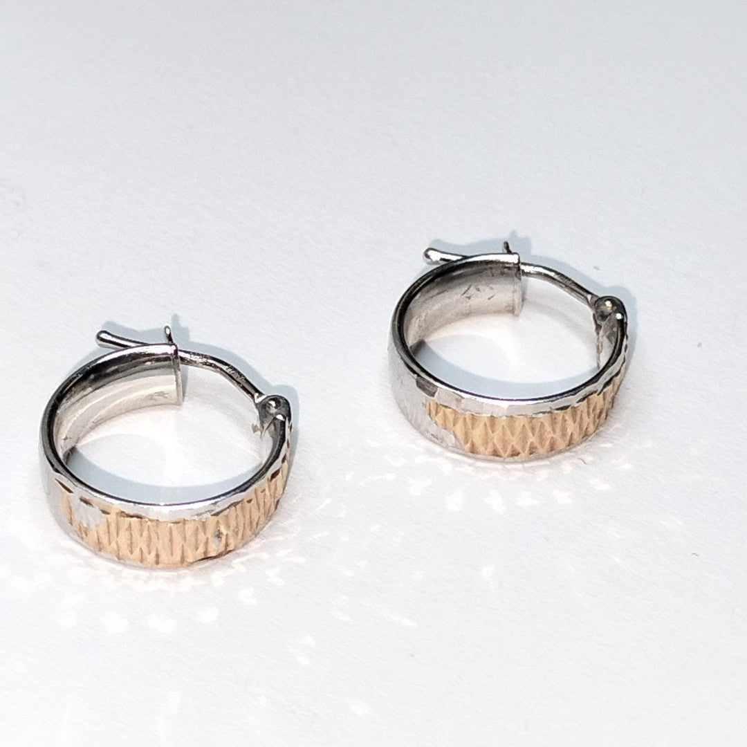 ARRACADAS PAR ORO,ORO BLANCO 14 K 1,40 GRMS (SEMINUEVO)