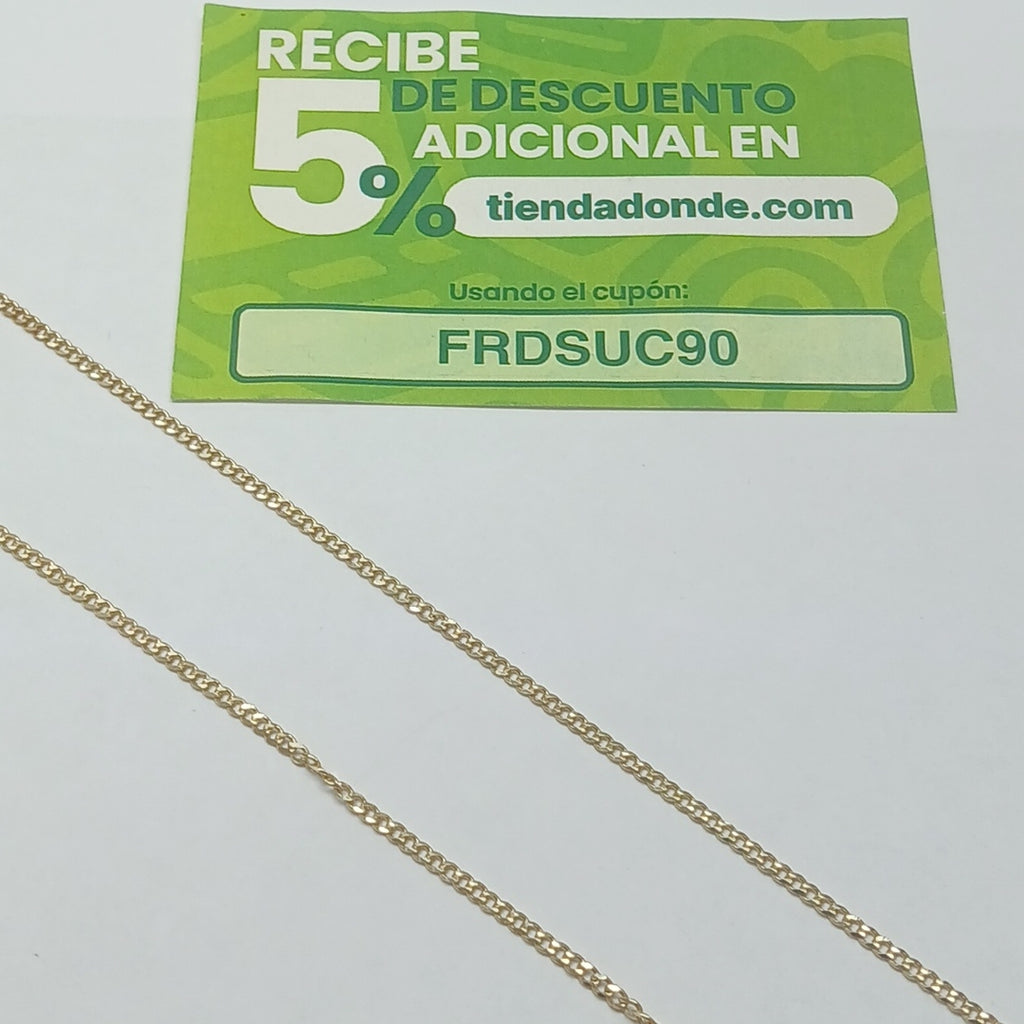 CADENAS TEJIDO BARBADA ORO 10K 55 CM 3.8 GR (NUEVO)