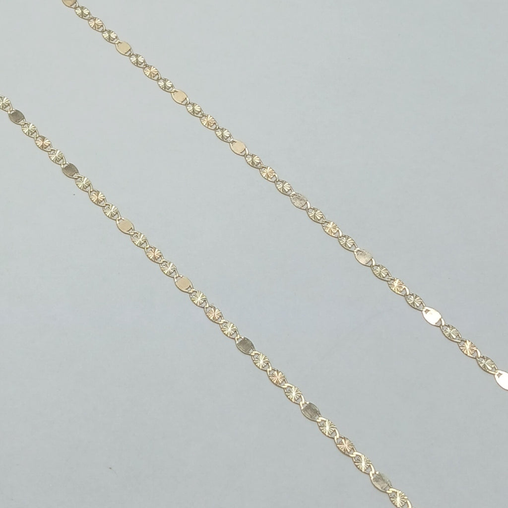 CADENAS TEJIDO GUCHI ORO 10K 40 A 45 CM 1.4 GR (NUEVO)