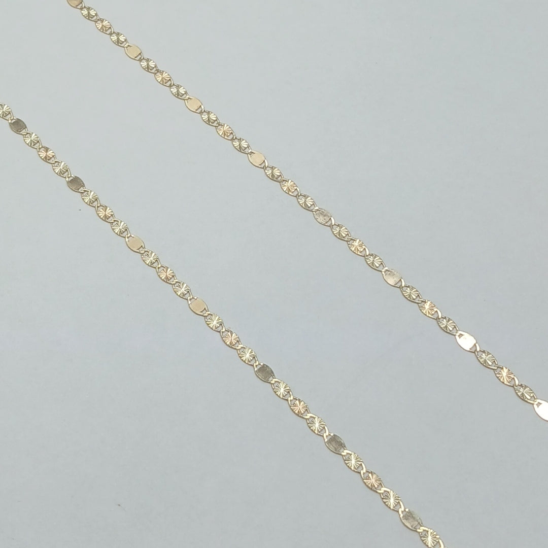 CADENAS TEJIDO GUCHI ORO 10K 40 A 45 CM 1.4 GR (NUEVO)
